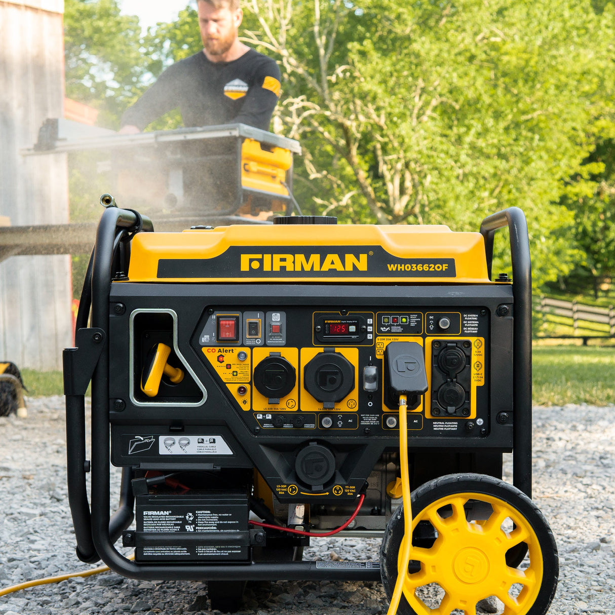 Dual Fuel Open Frame Inverter 4500W Electric Start With CO Alert