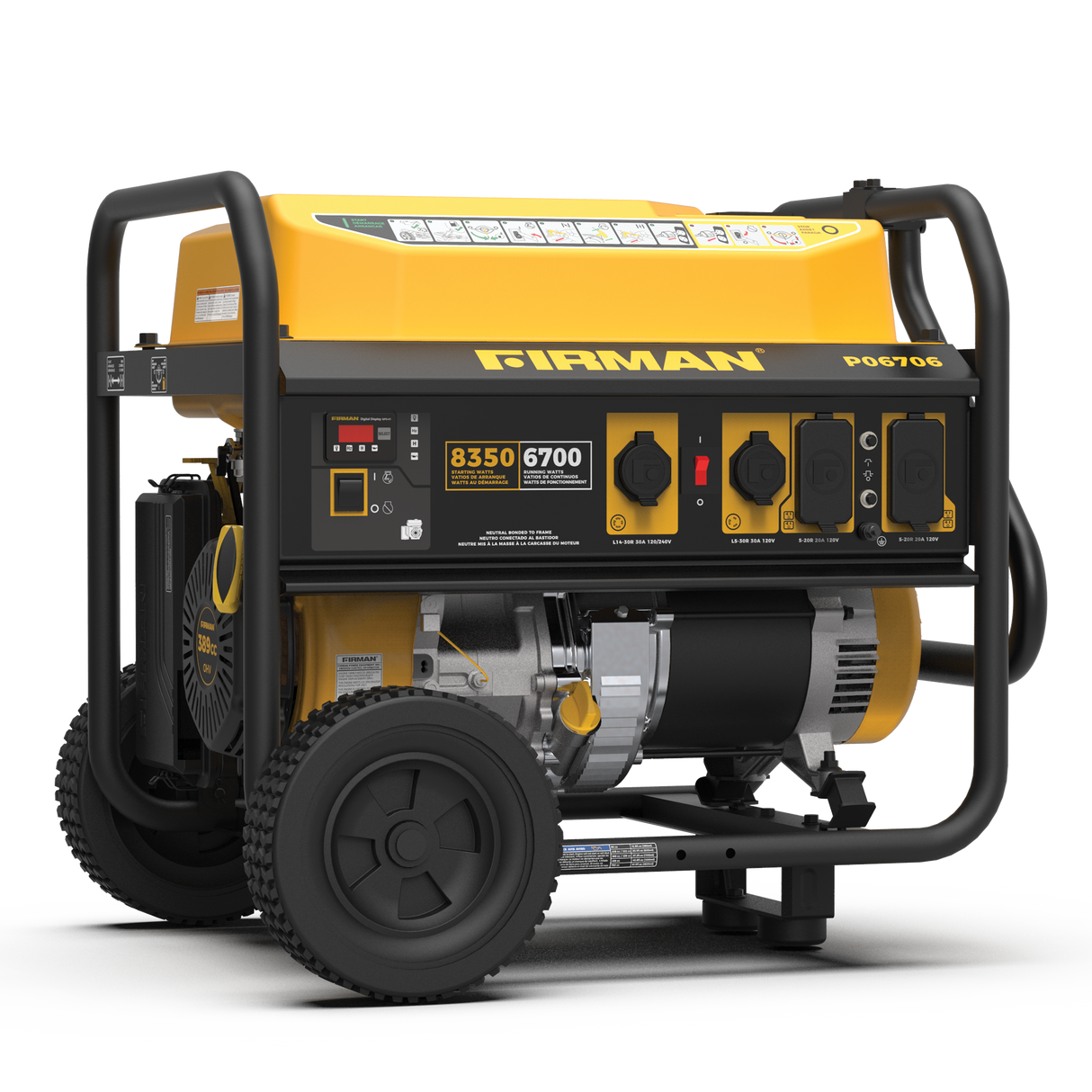 Gas Portable Generator 8350W Recoil Start 120/240V