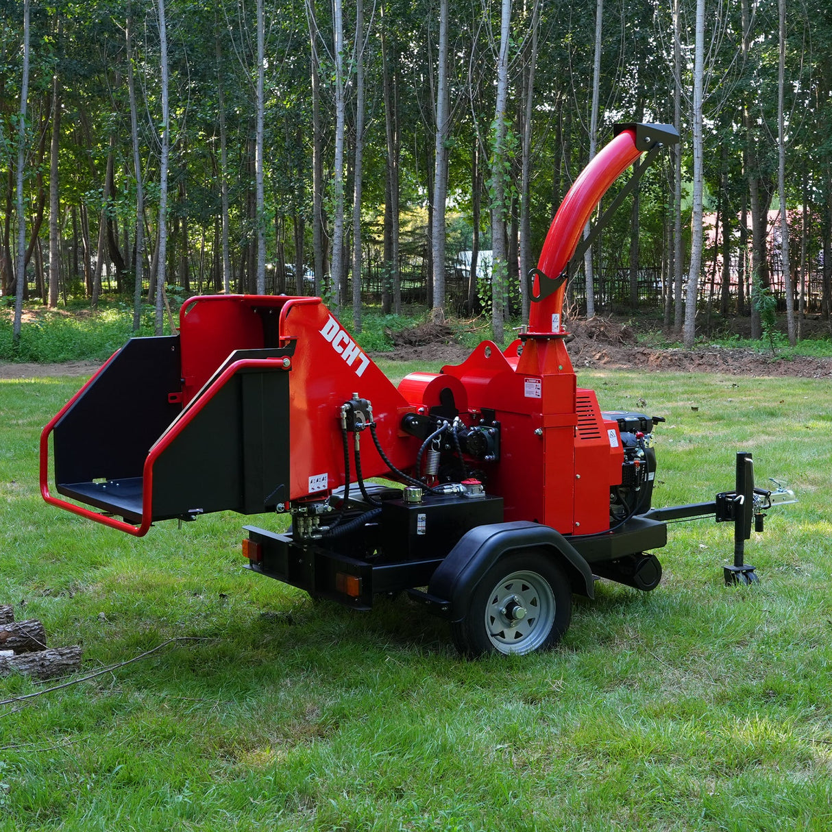 MechMaxx 25hp 750cc Twin Cylinder ZONSEN Petrol Engine 7" Hydraulic Feeding Wood Chipper, DCH7