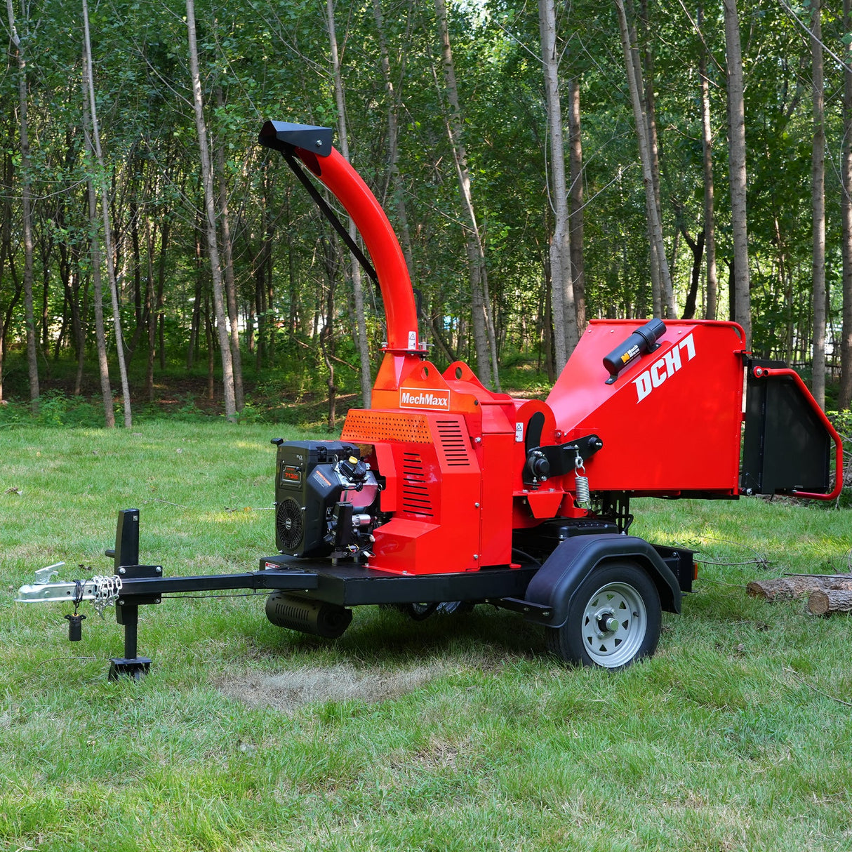 MechMaxx 25hp 750cc Twin Cylinder ZONSEN Petrol Engine 7" Hydraulic Feeding Wood Chipper, DCH7