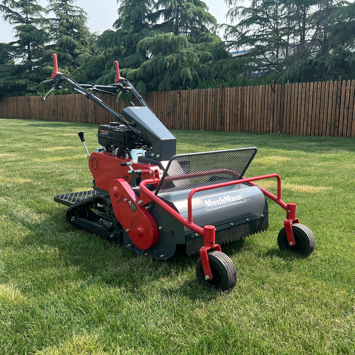 MechMaxx 27" Walk Behind Flail Mower, 10HP 302cc, Self-Propelled, Tracked, Electric Start, SFM27T