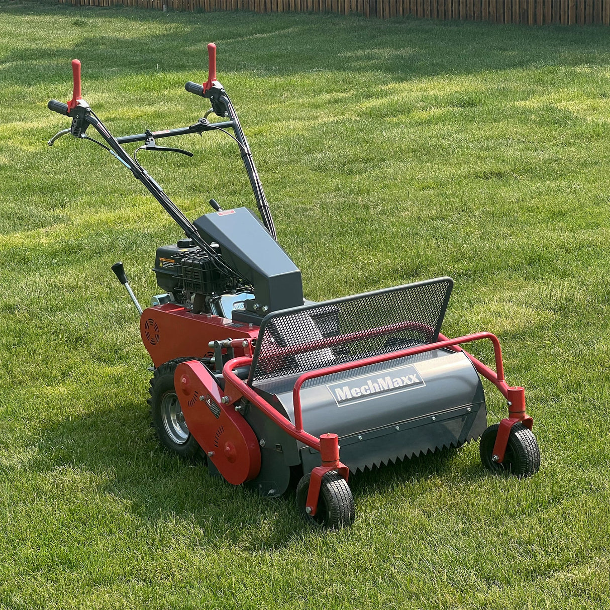MechMaxx 27" Walk Behind Flail Mower, 10HP 302cc, Self-Propelled, Wheeled, Electric Start, SFM27W