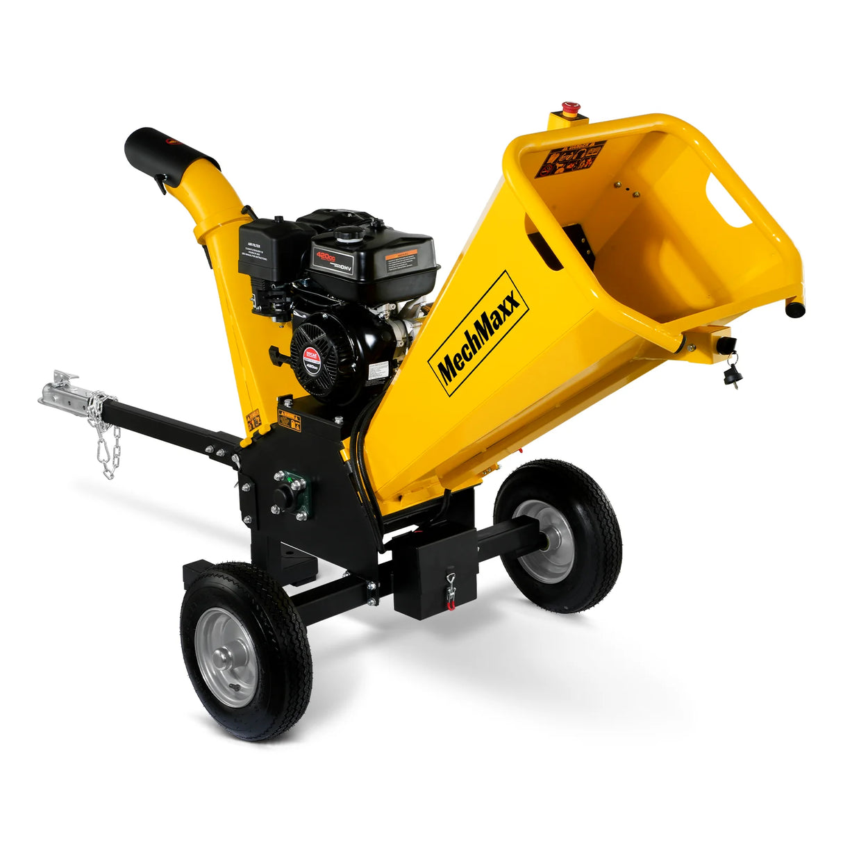 MechMaxx 5 inch E-start DUCAR 420cc Gasoline Engine Powered Wood Chipper, GS1500