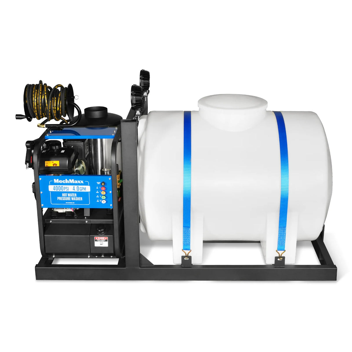 4000 PSI 4 GPM KOHLER E-Start Engine Hot Water Pressure Washer Skid Mounted with 245 Gal Tank, HPW40KBT