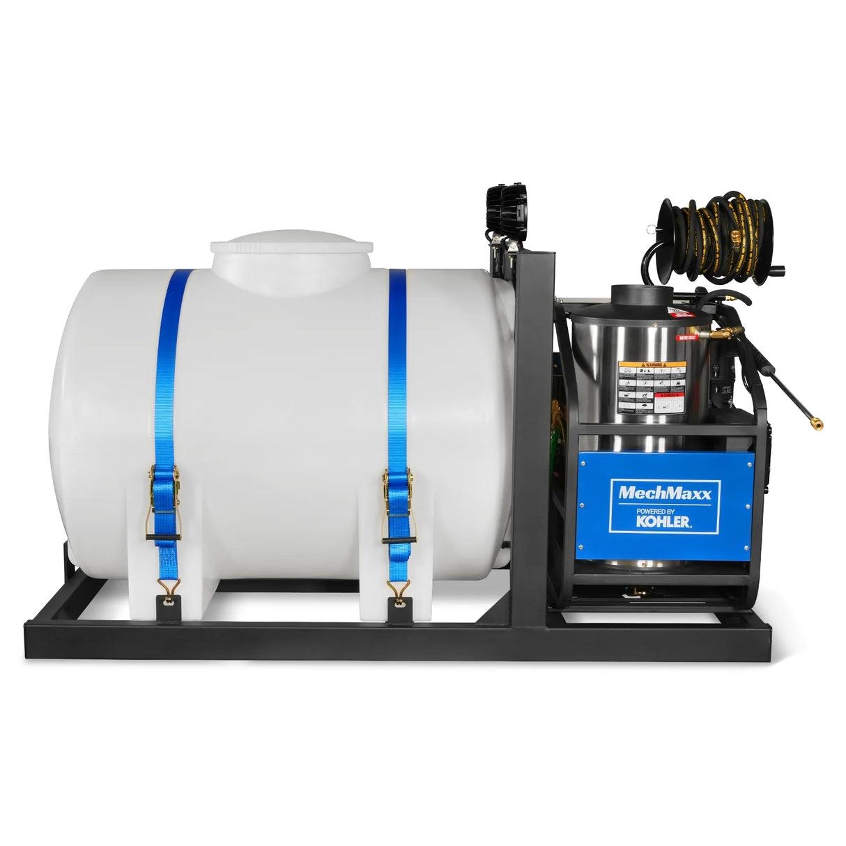 4000 PSI 4 GPM KOHLER E-Start Engine Hot Water Pressure Washer Skid Mounted with 245 Gal Tank, HPW40KBT
