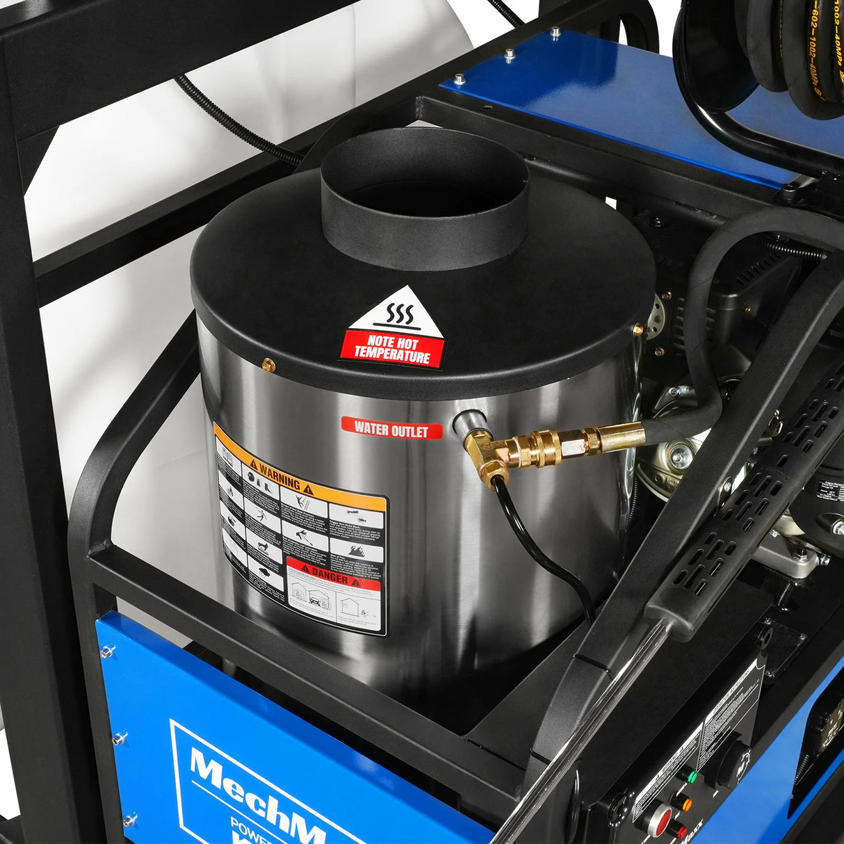 4000 PSI 4 GPM KOHLER E-Start Engine Hot Water Pressure Washer Skid Mounted with 245 Gal Tank, HPW40KBT