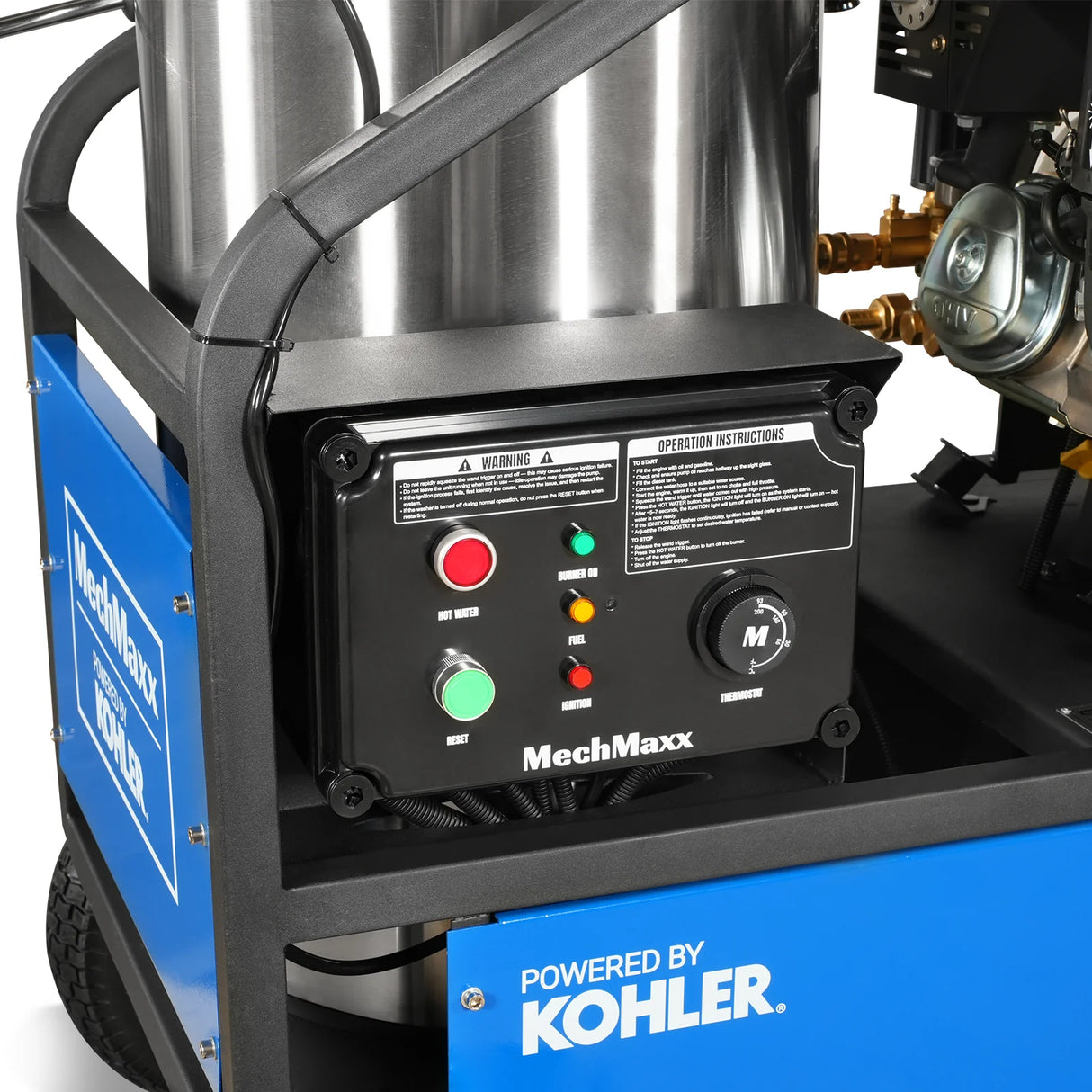 4000 PSI 4 GPM KOHLER E-Start Engine Hot Water Pressure Washer with Hose Reel, HPW40K