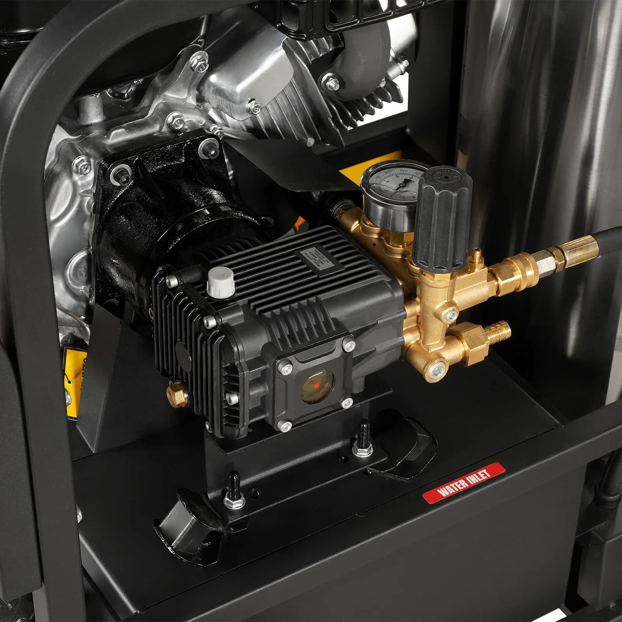 4000 PSI 4 GPM ZONSEN E-Start Engine Hot Water Pressure Washer with Hose Reel, HPW40D