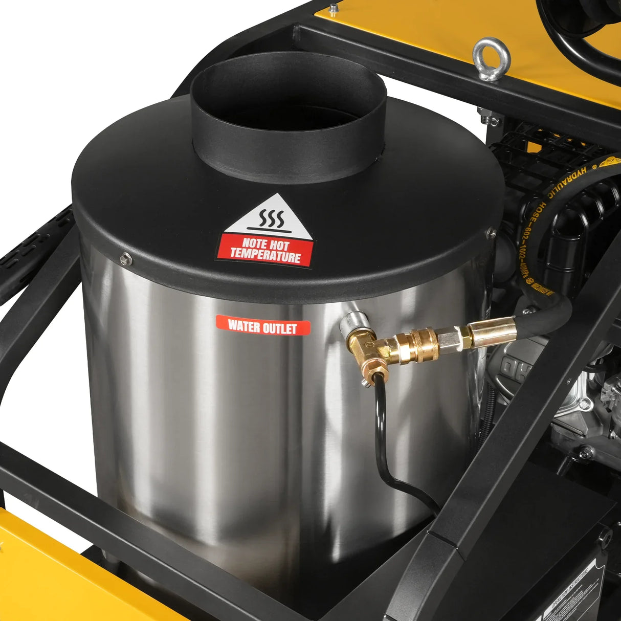4000 PSI 4 GPM ZONSEN E-Start Engine Hot Water Pressure Washer with Hose Reel, HPW40D