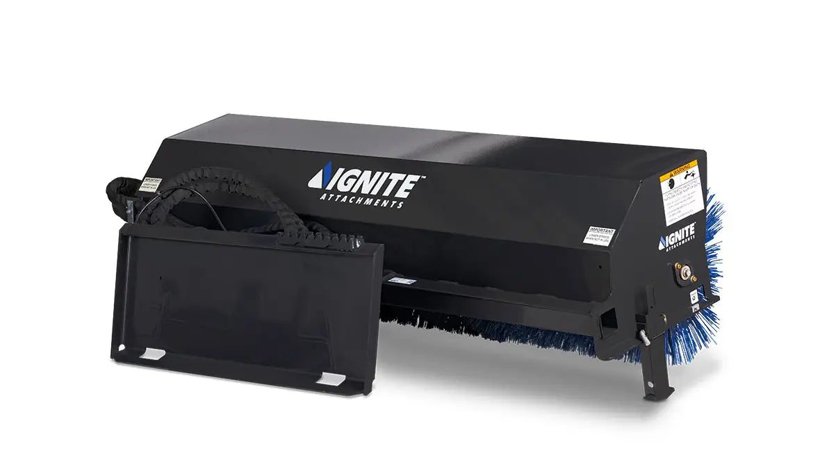 Ignite Attachments 84 in Skid Steer Hydraulic Angle Broom