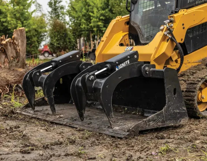 Ignite Attachments 69 in Skid Steer Bucket Grapple