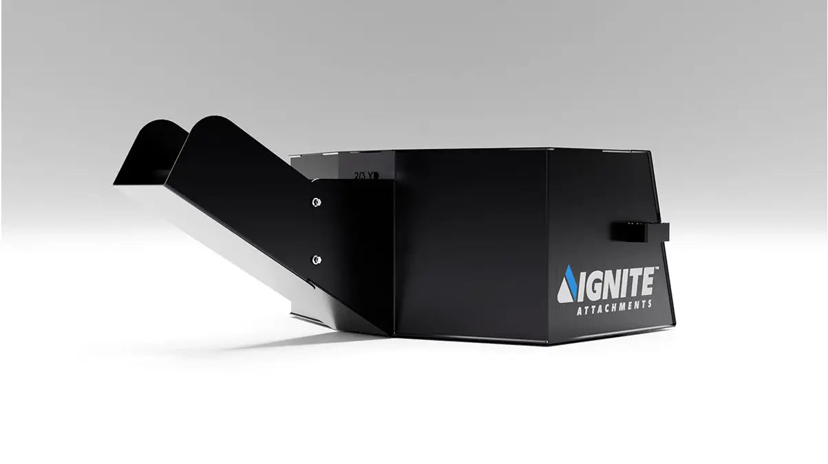 Ignite Attachments 50.5 in Skid Steer Concrete Chute Bucket