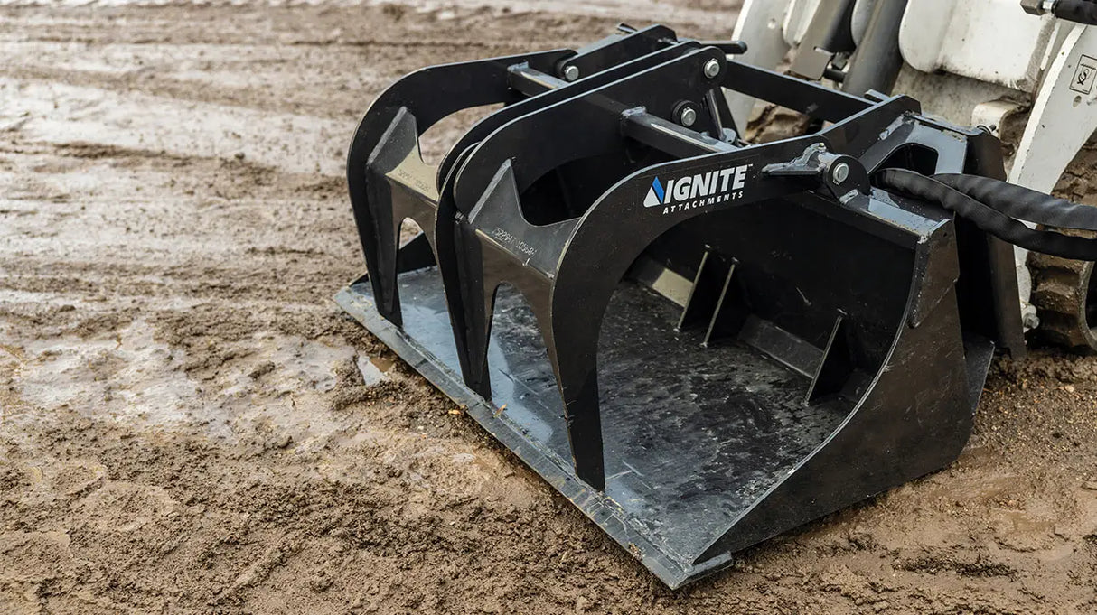 Ignite Attachments 44 in Mini Skid Steer Bucket Grapple