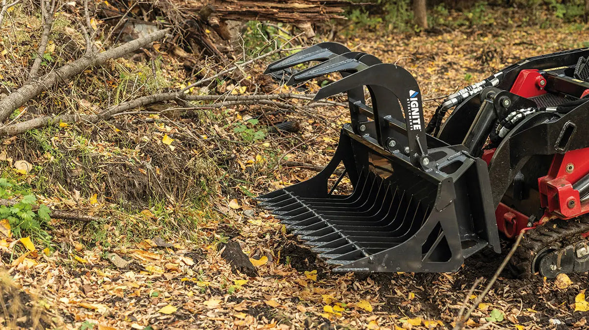 Ignite Attachments 36 in Mini Skid Steer Rock Grapple
