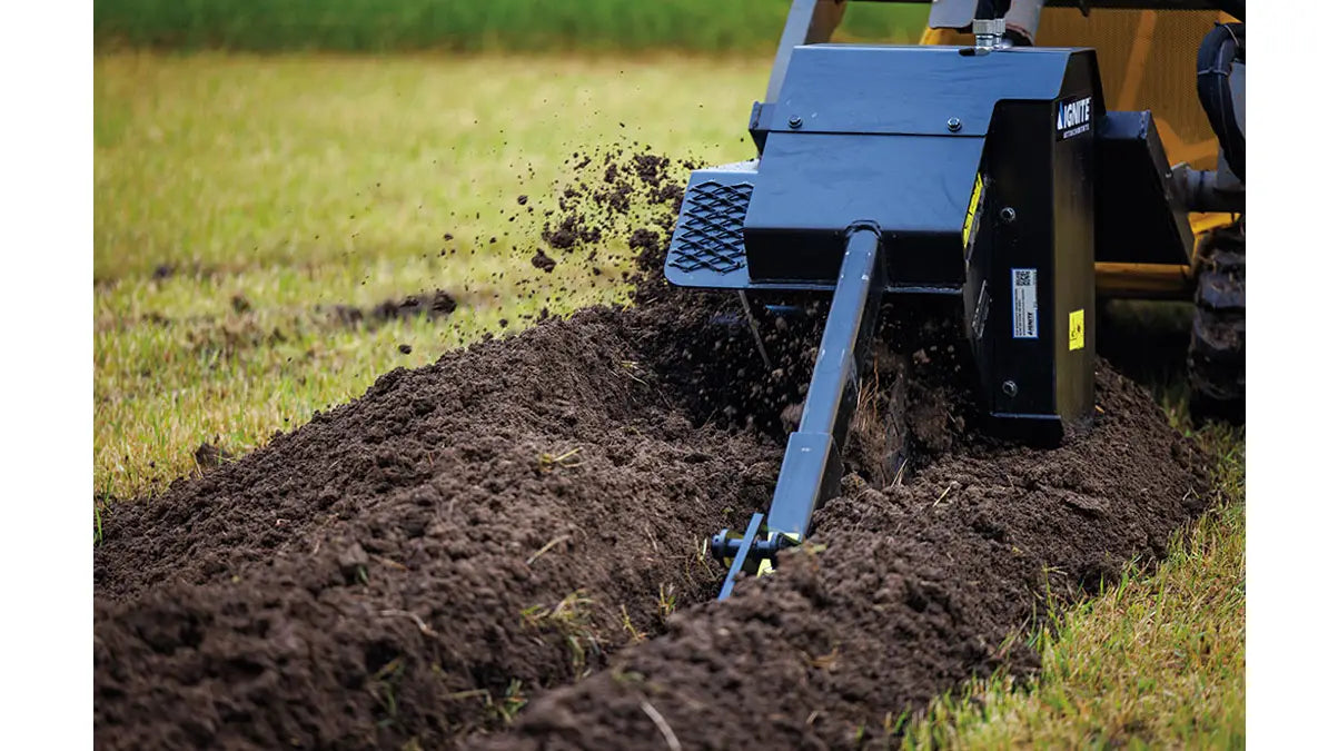 Ignite Attachments 36 x 4 in Mini Skid Steer Trencher