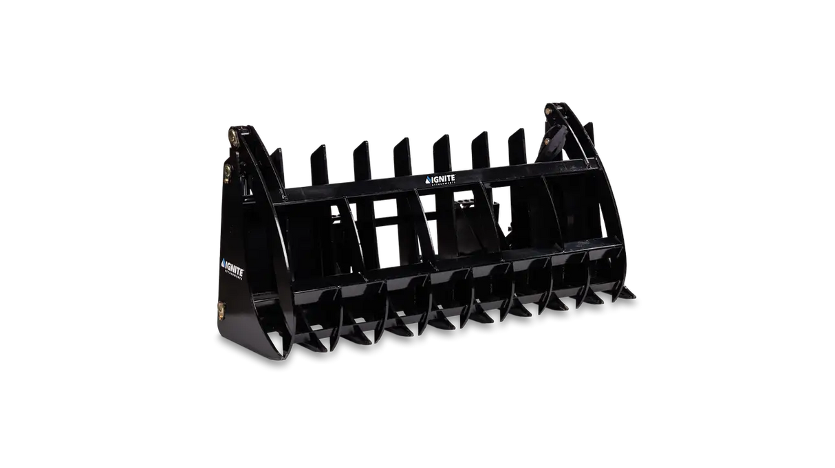 Ignite Attachments 66 in Skid Steer Rake Grapple