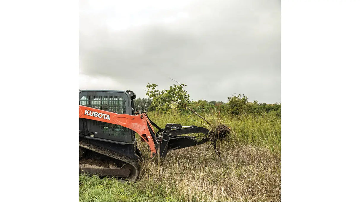Ignite Attachments 46.6 in Skid Steer Stump Bucket Grapple