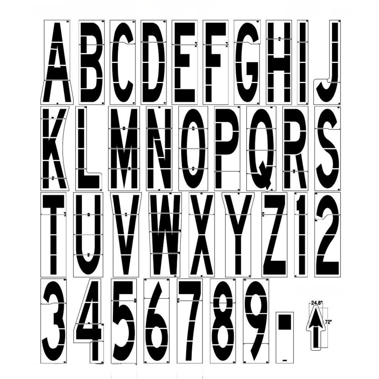 Newstripe FAA Individual Letter & Number Stencil