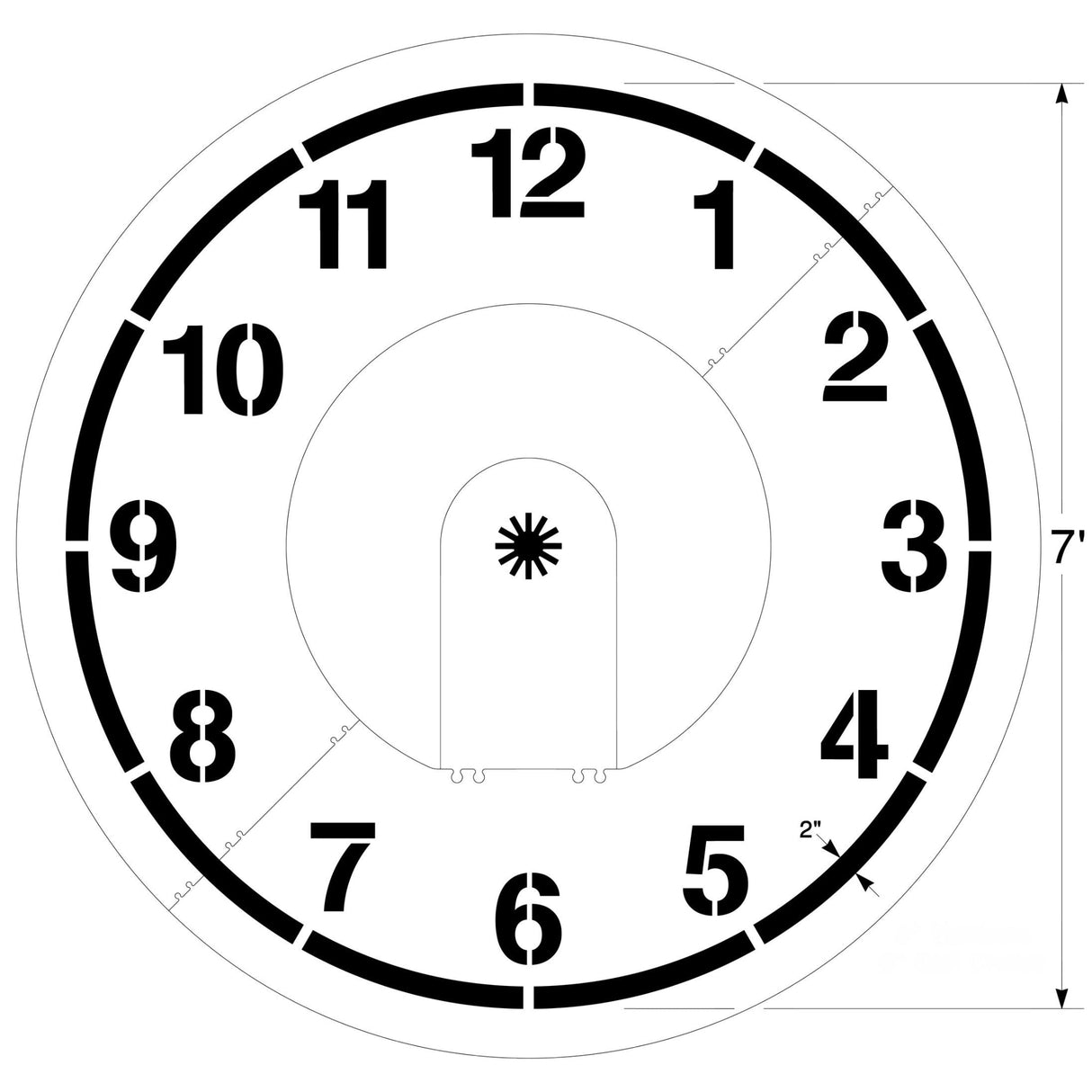 Newstripe Clock Stencil