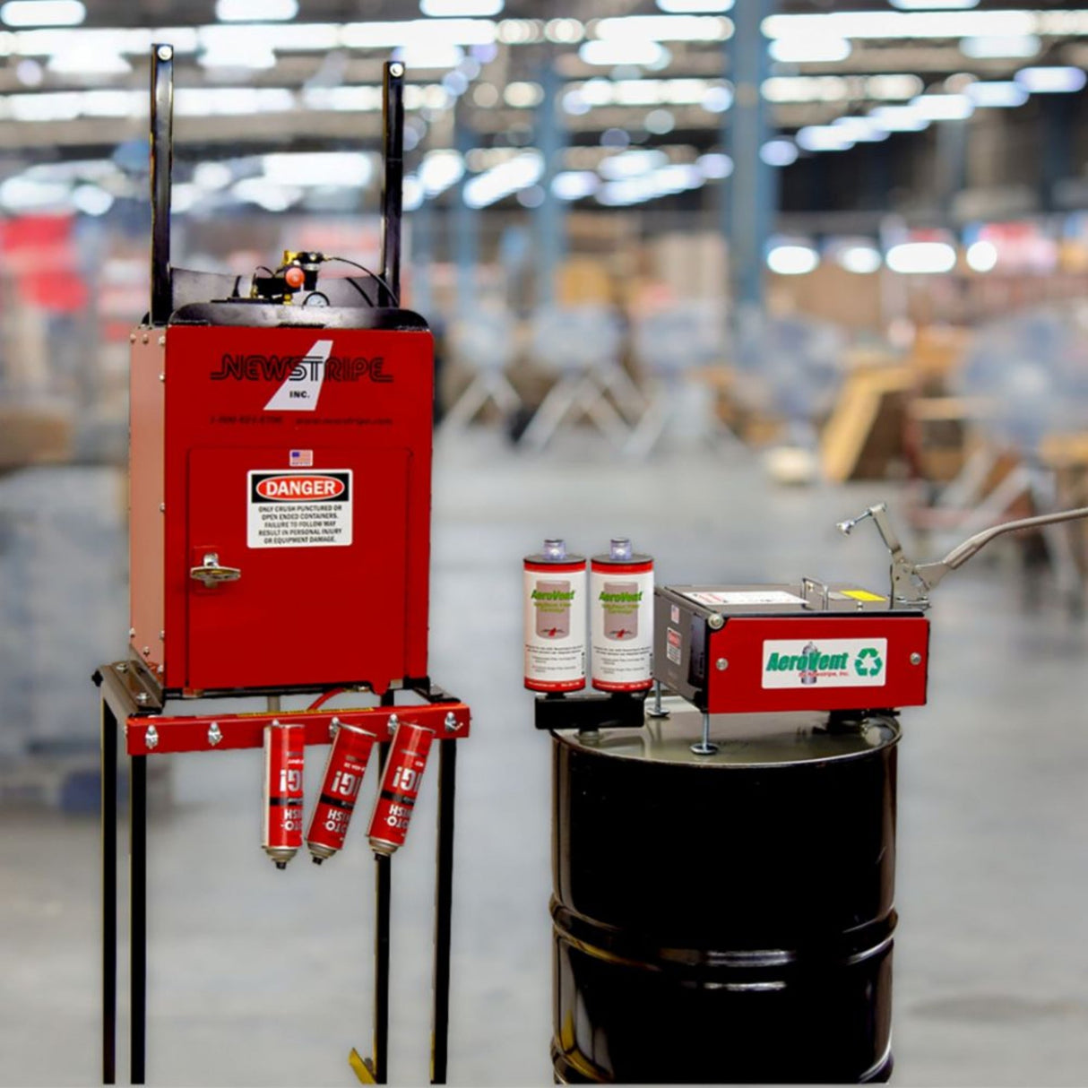 Newstripe AeroVent Crush 3X Aerosol Can Disposal System