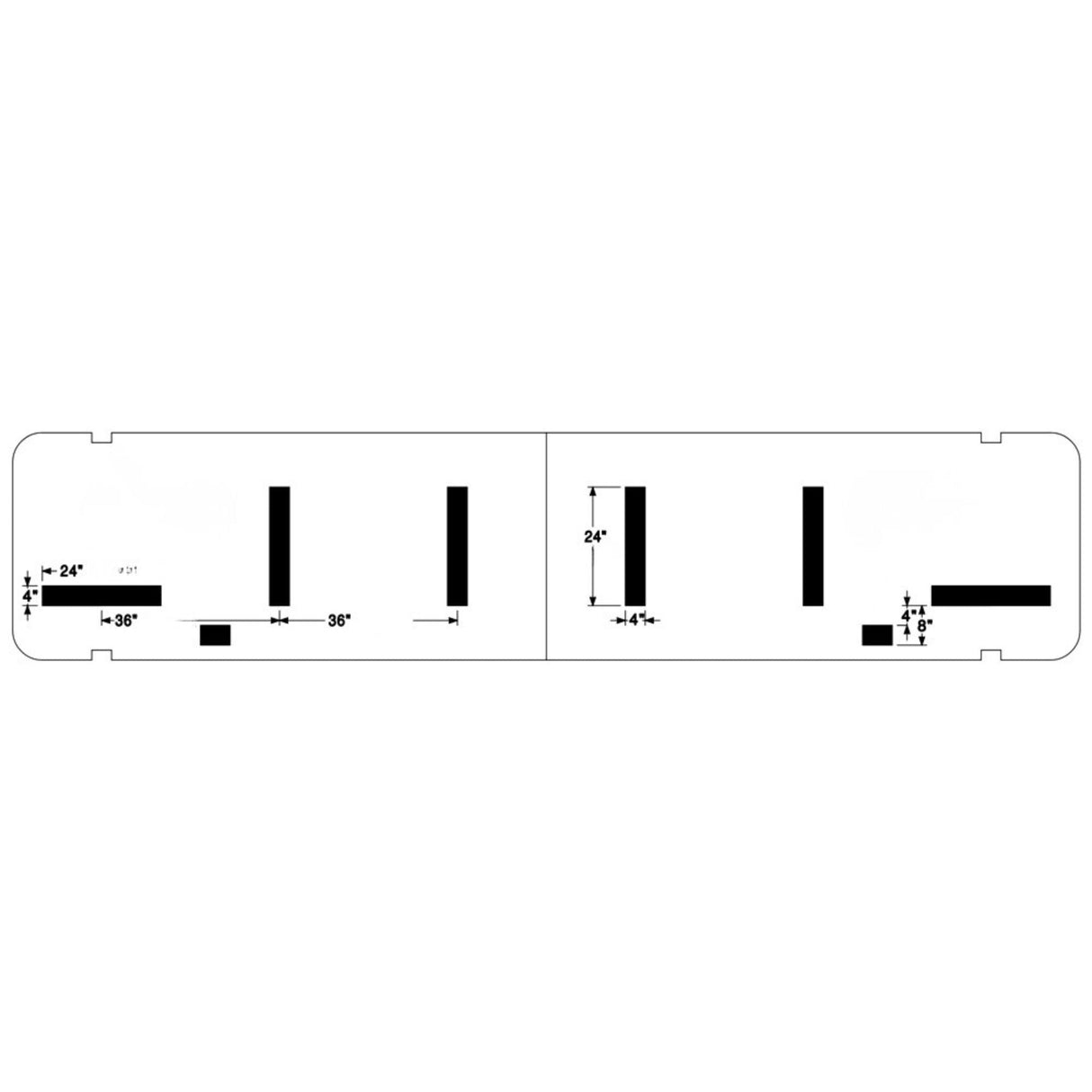 Newstripe Deluxe Hash Mark Football Field Stencil