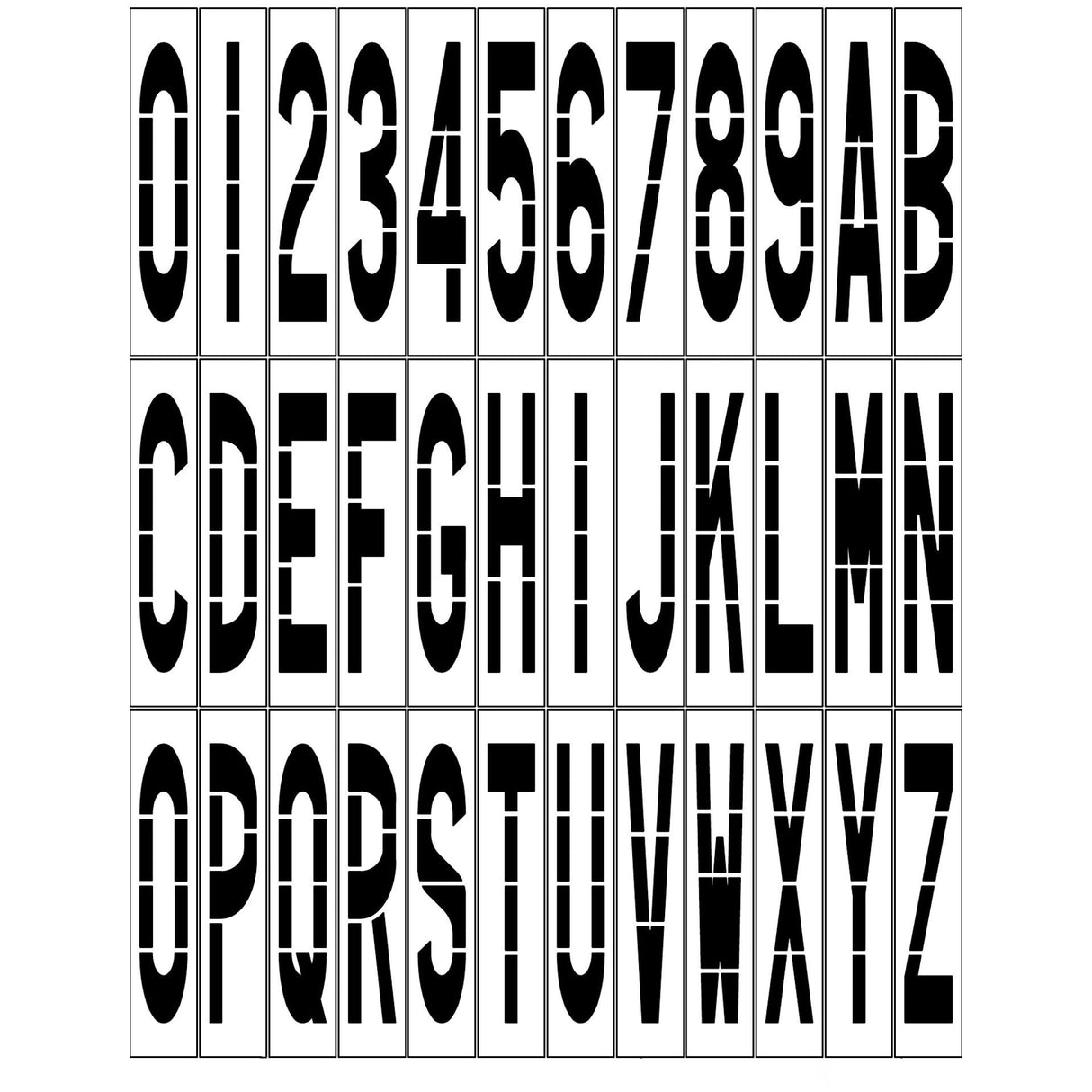 Newstripe Federal Individual Letter & Number Stencil