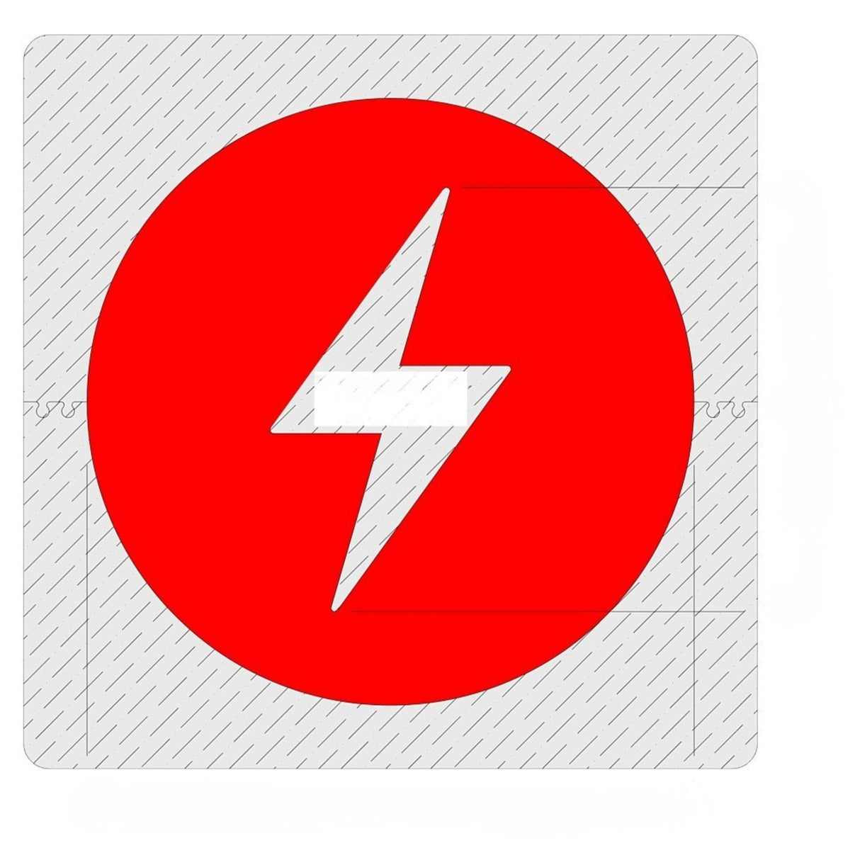 Newstripe Bolt Style Electric Vehicle (EV) Charging/Parking Stencil