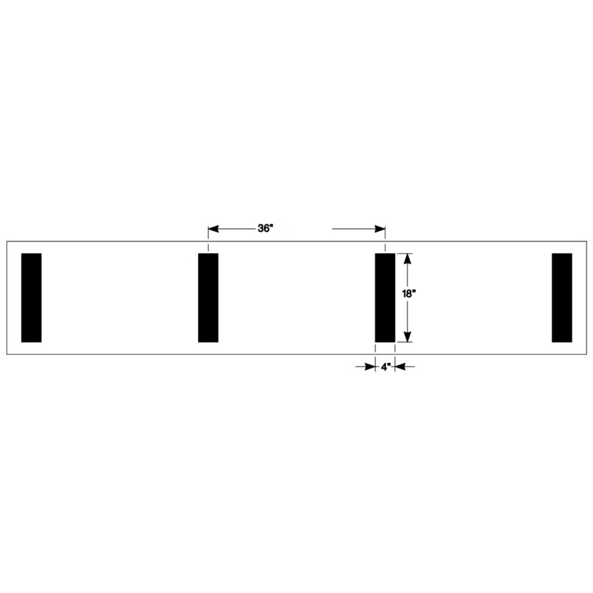 Newstripe Hash Mark Football Field Stencil