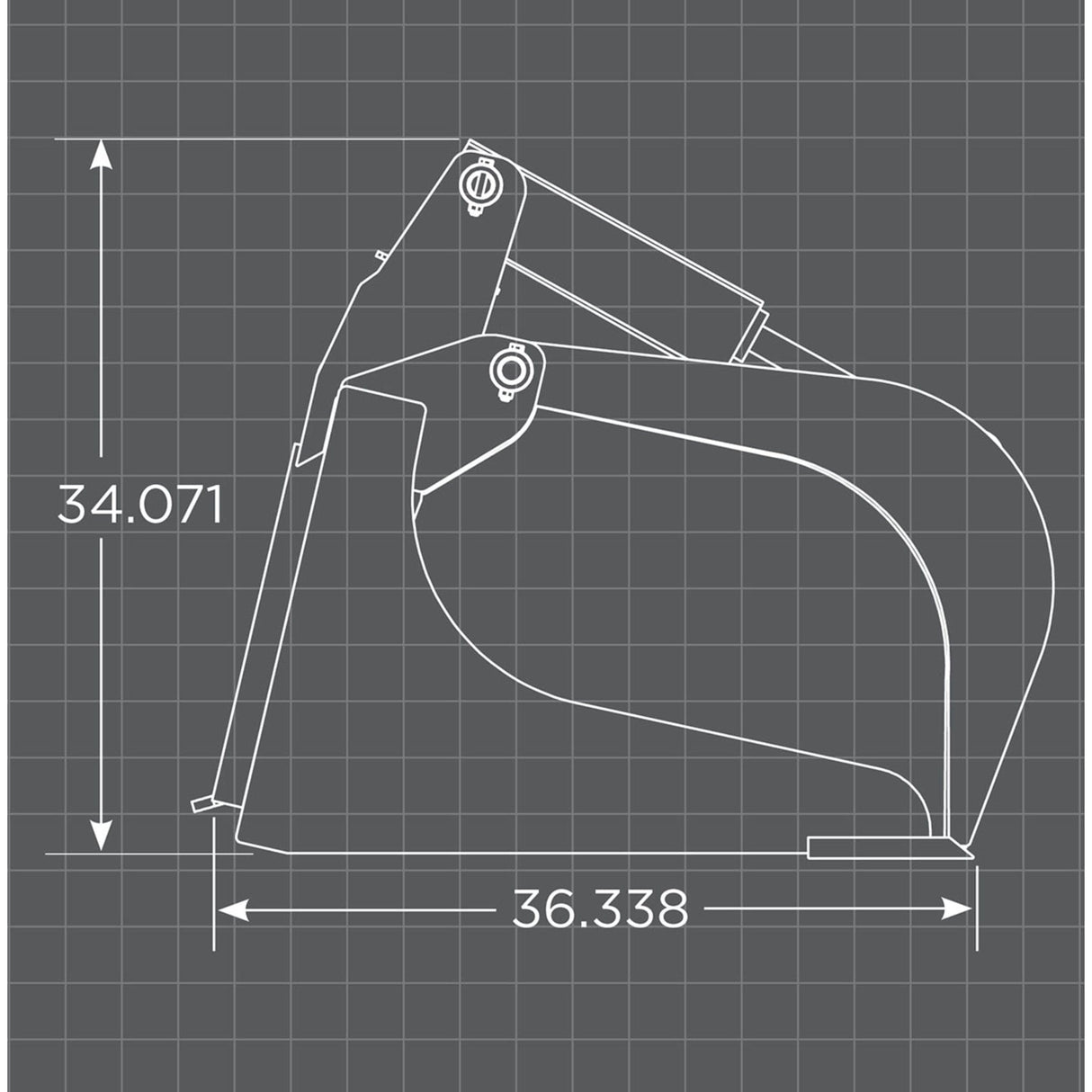 Loflin Fabrication Skid Steer Xtra Heavy Duty Grapple Bucket