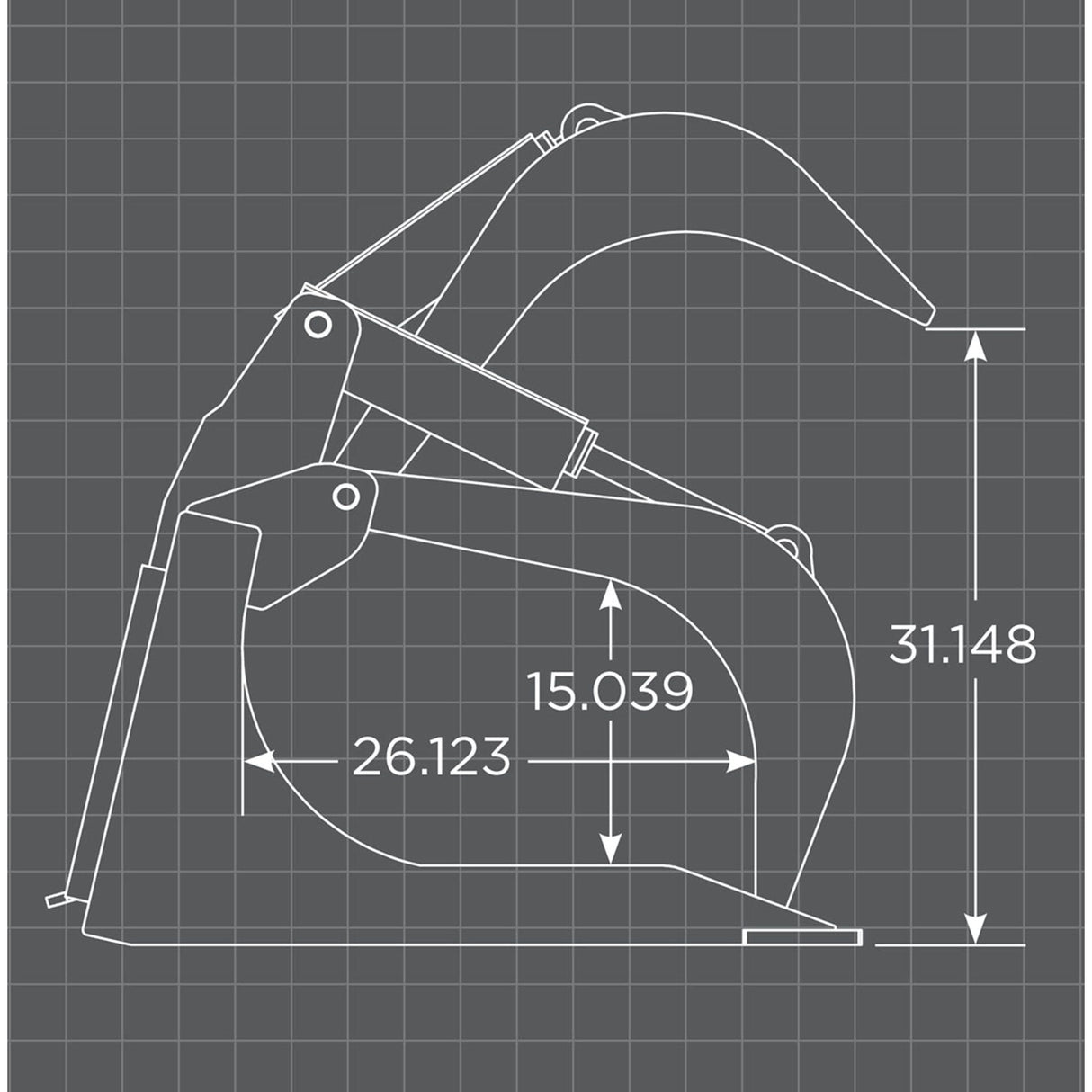 Loflin Fabrication Xtra Heavy Duty Rock Grapple Bucket