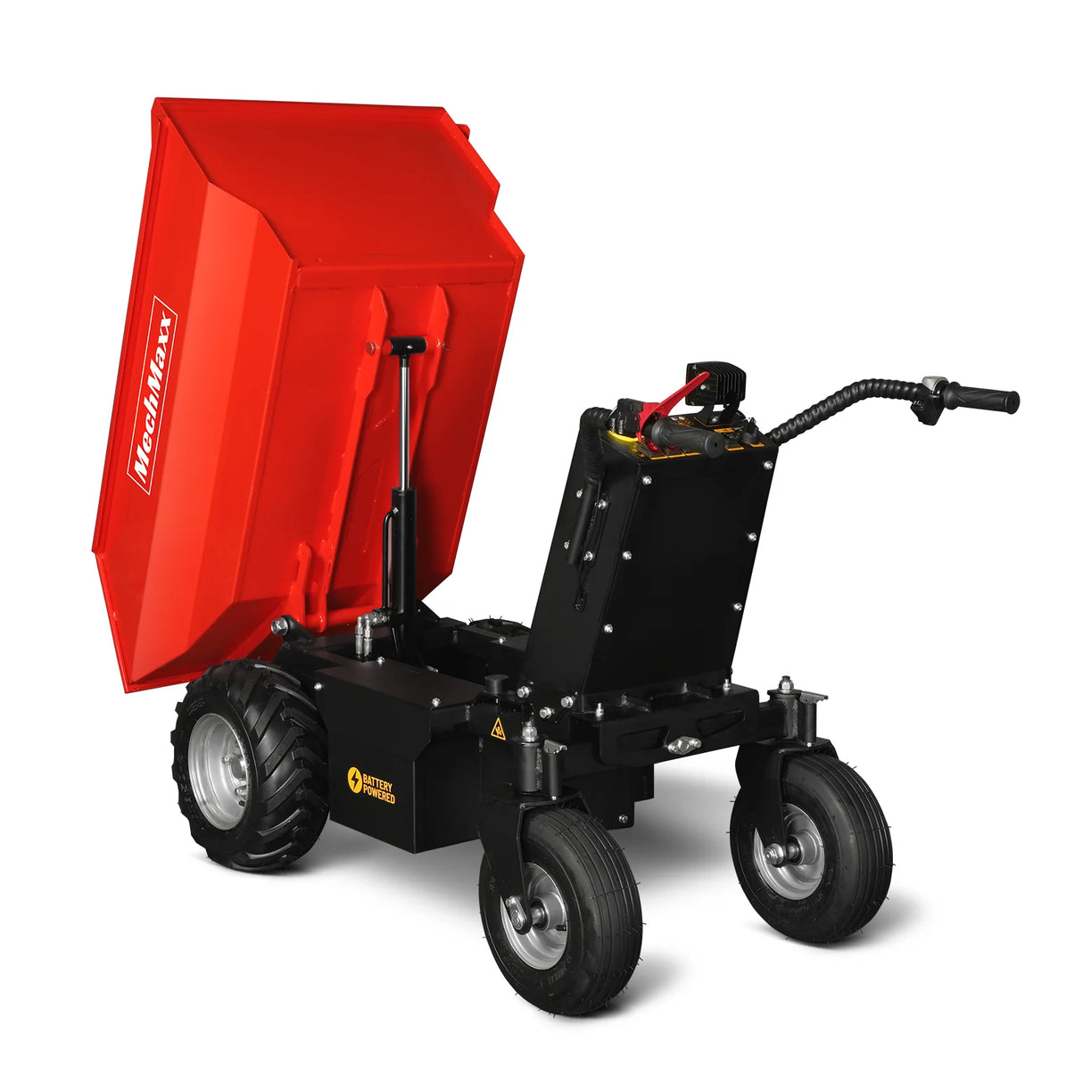 MechMaxx 1100lb Loading 1000W DC Motor 48V Battery Powered Hydraulic Tipping Dump Cart, EH50
