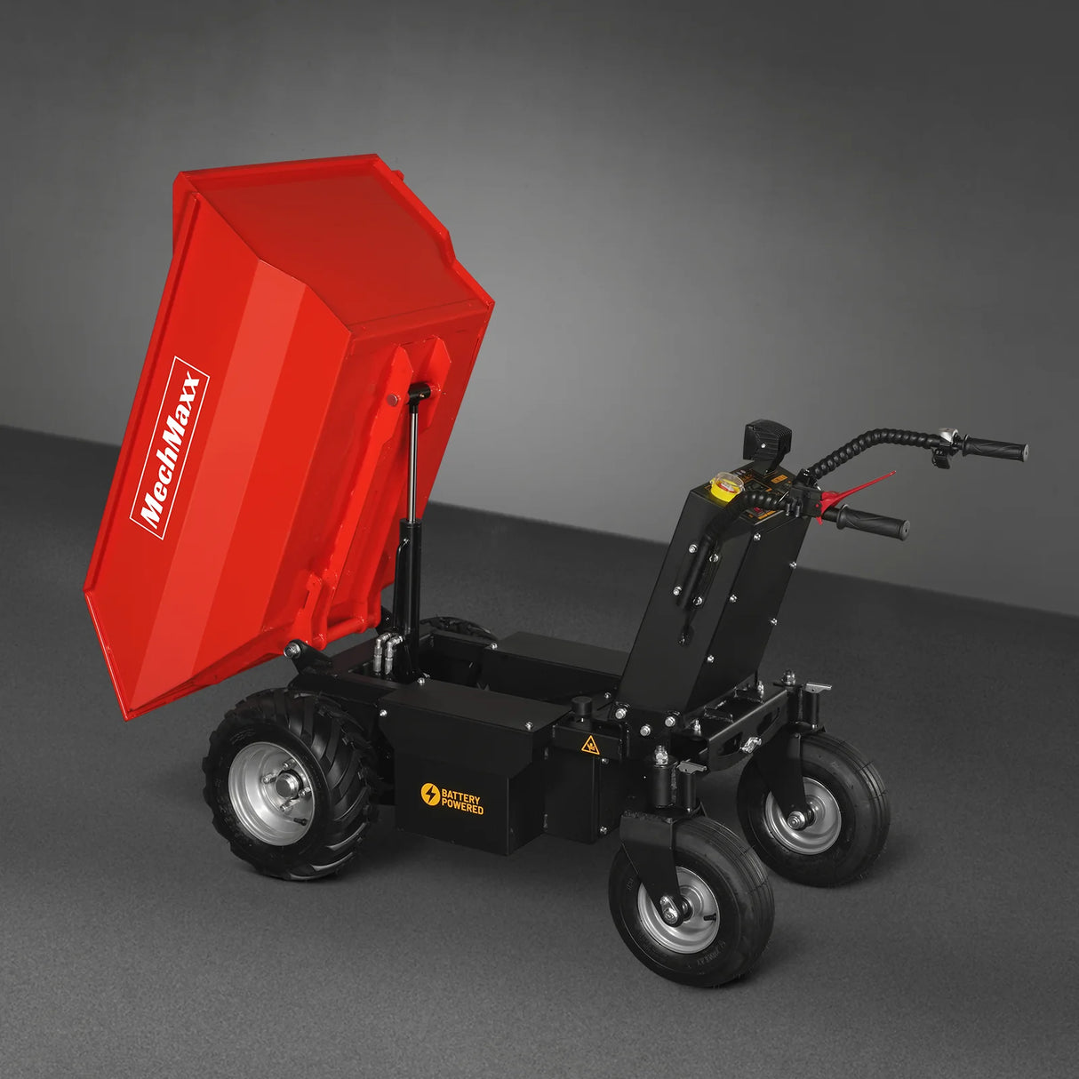 MechMaxx 1100lb Loading 1000W DC Motor 48V Battery Powered Hydraulic Tipping Dump Cart, EH50