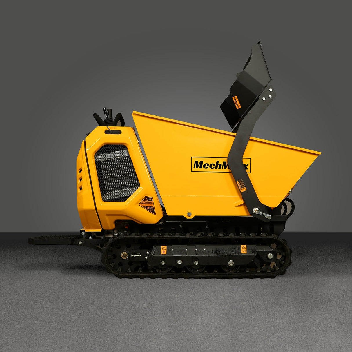 MechMaxx 1800lb 420cc E-start Gas Engine Stand-ON Hydraulic Track Dumper with Self-Loading , T80