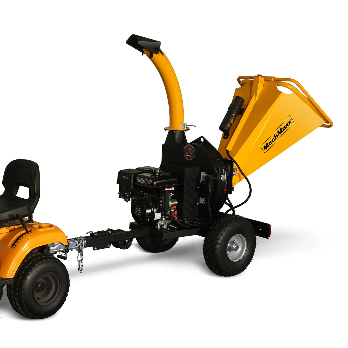 MechMaxx 5 inch E-start DUCAR 420cc 15hp Gasoline Engine Powered Disc Wood Chipper with Taillight , P4205