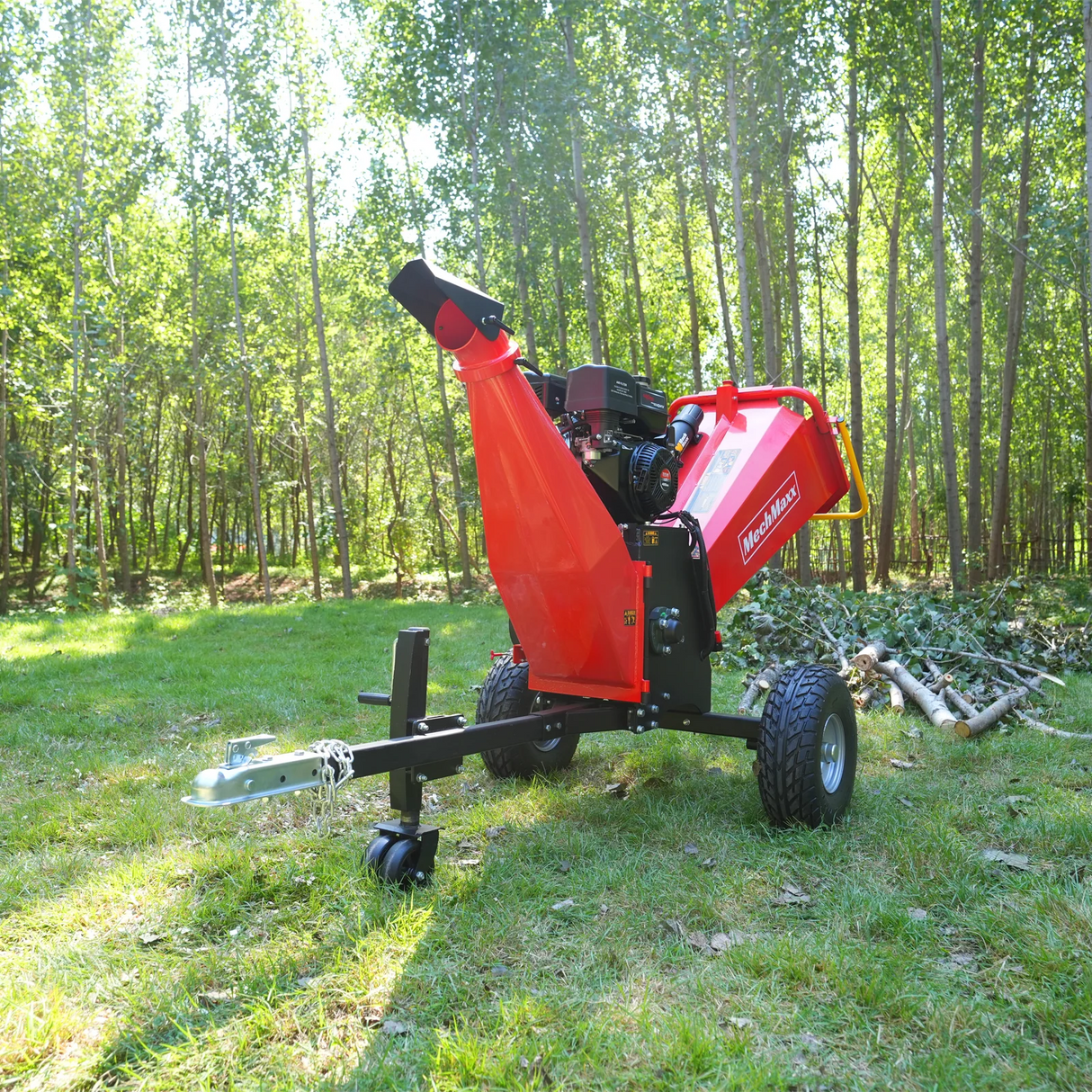 MechMaxx 6 inch E-start ZONSEN 420cc 13.4hp Gasoline Engine Powered Drum Wood Chipper , P4206