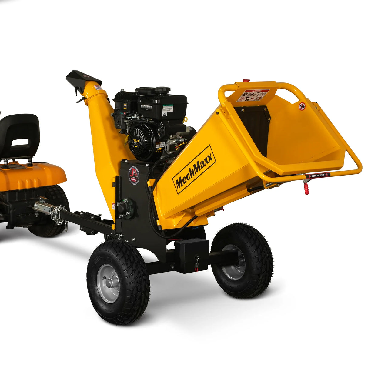 MechMaxx 6 inch E-start B&S VANGUARD 408cc 14hp Gasoline Engine Powered Drum Wood Chipper, P4206