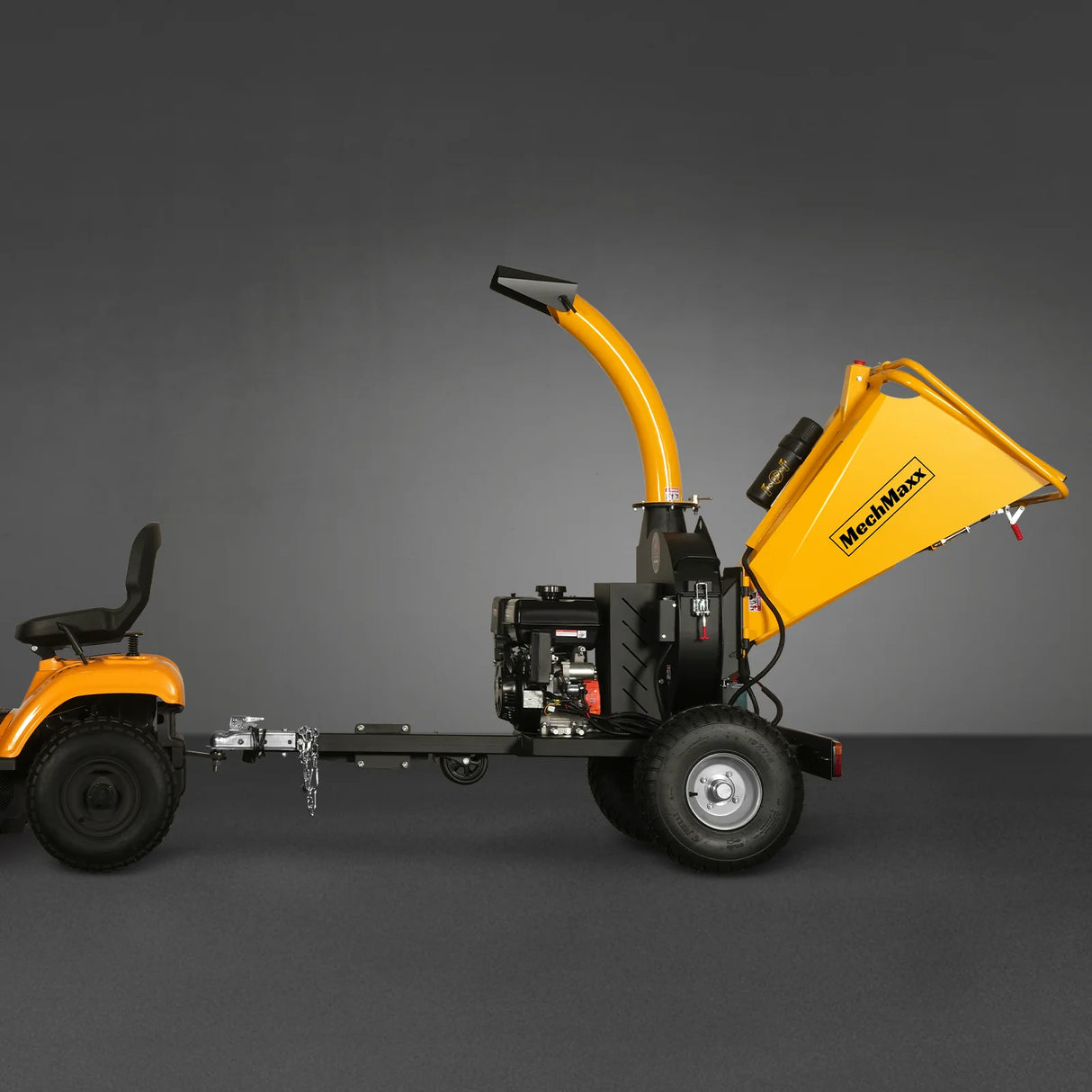 MechMaxx 5 inch E-start DUCAR 420cc 15hp Gasoline Engine Powered Disc Wood Chipper with Taillight , P4205
