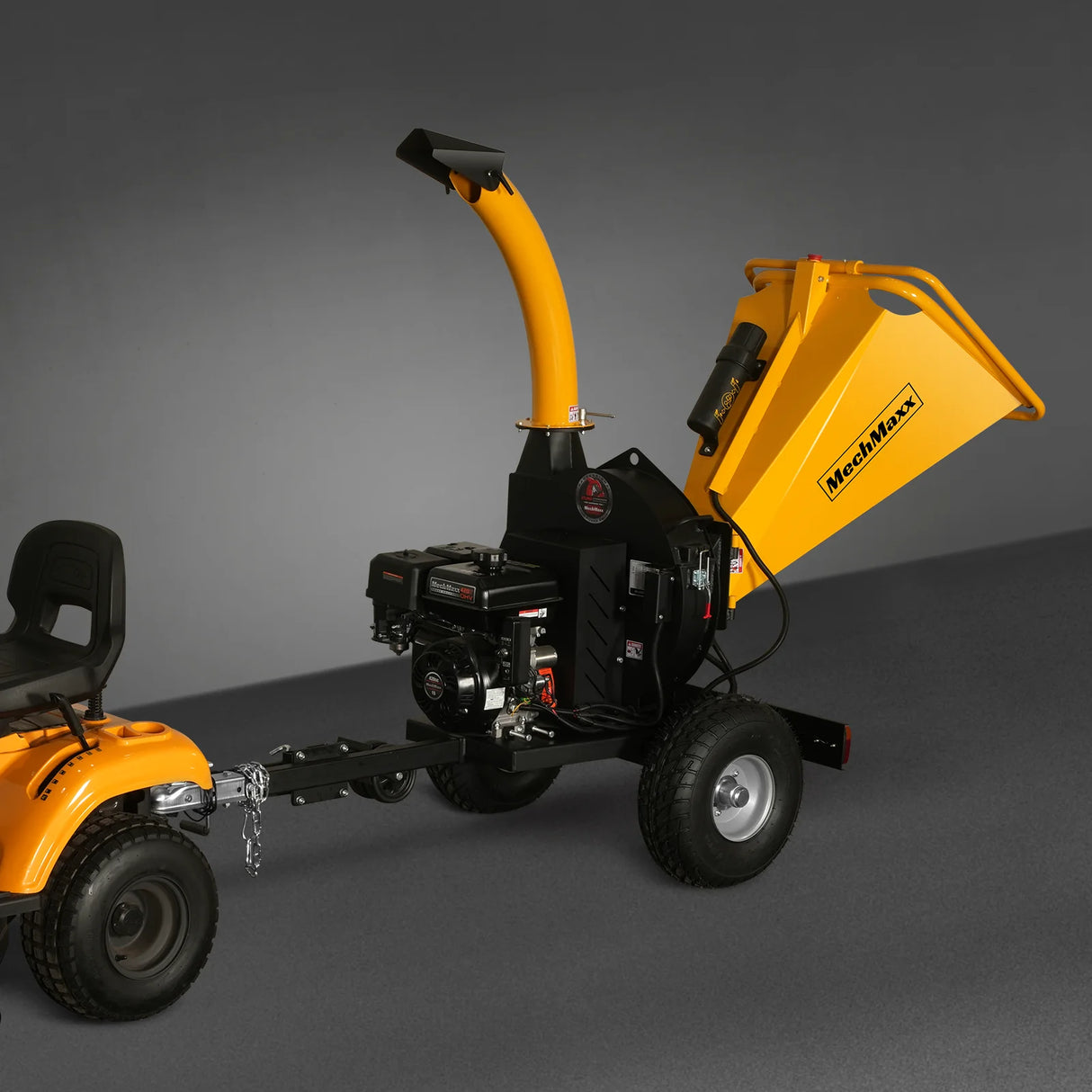 MechMaxx 5 inch E-start DUCAR 420cc 15hp Gasoline Engine Powered Disc Wood Chipper with Taillight , P4205