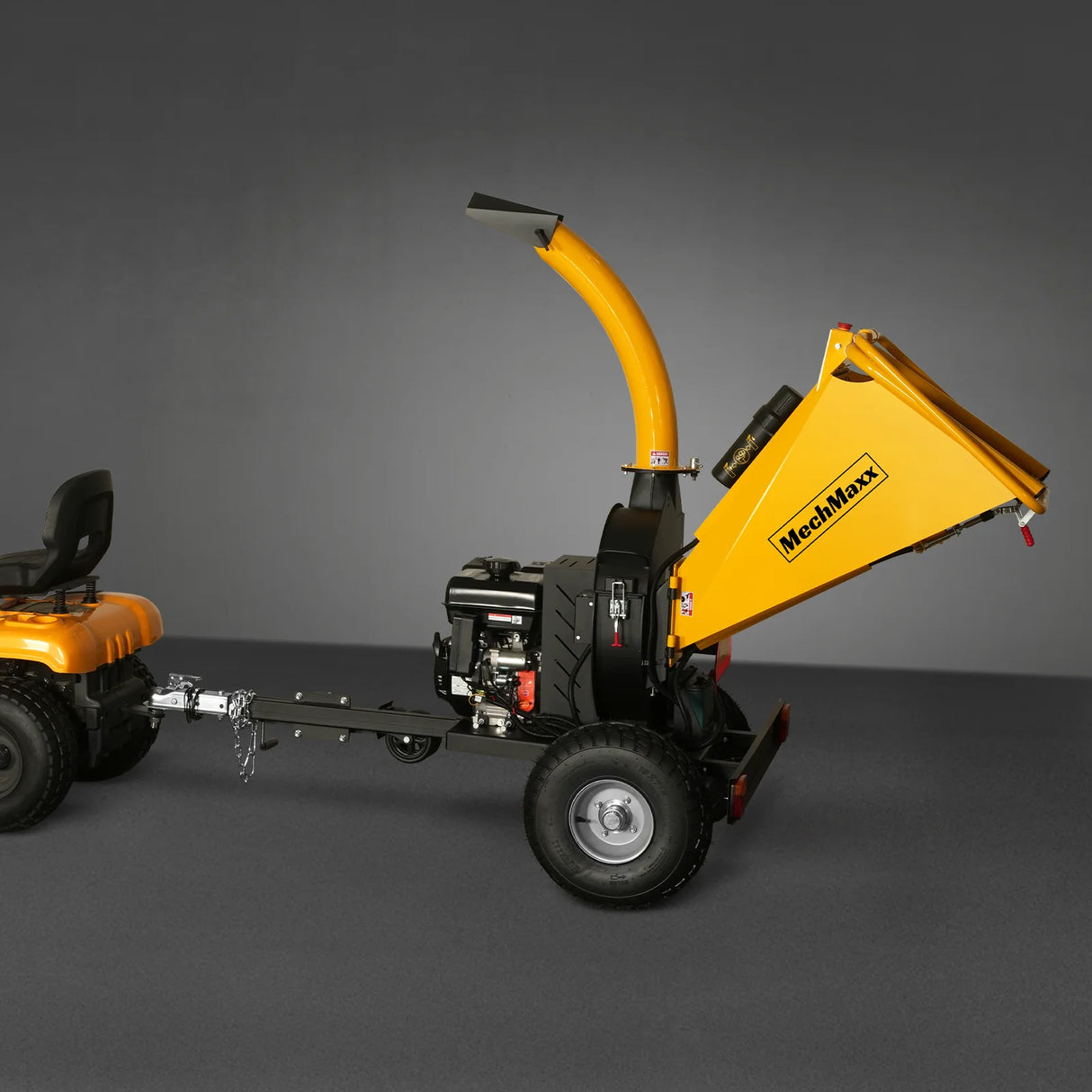 MechMaxx 5 inch E-start DUCAR 420cc 15hp Gasoline Engine Powered Disc Wood Chipper with Taillight , P4205