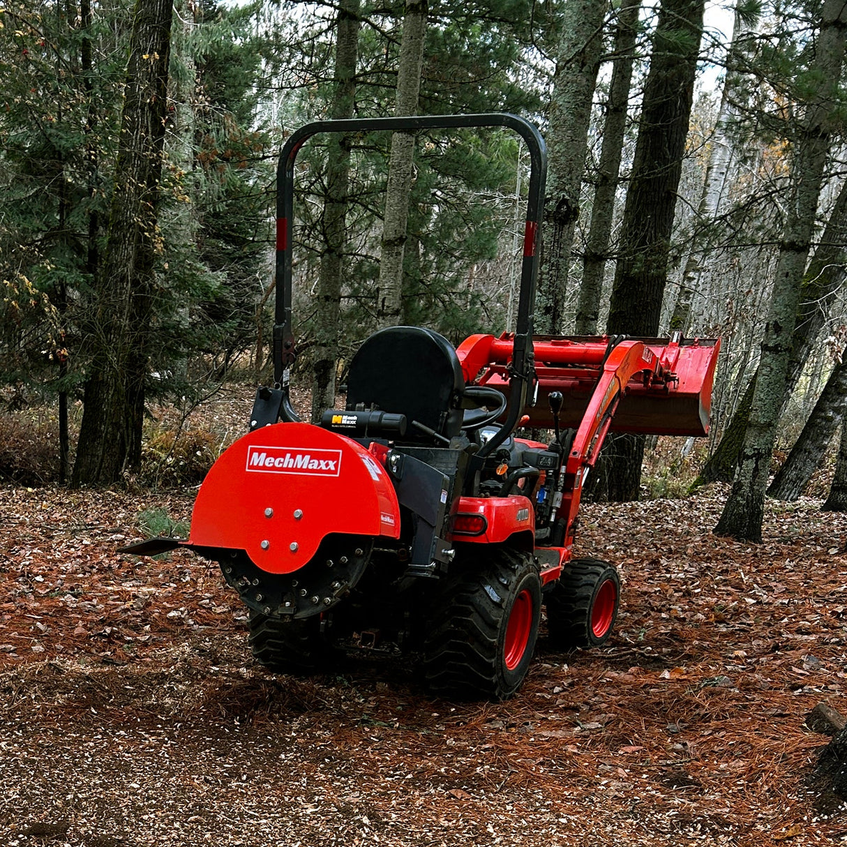 MechMaxx 3-Point PTO Stump Grinder & Wood Chipper Bundle – Orange