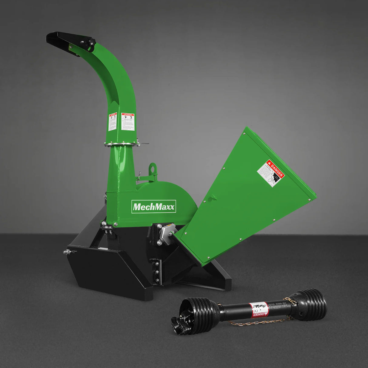 MechMaxx 3-Point PTO Stump Grinder & Wood Chipper Bundle – Green