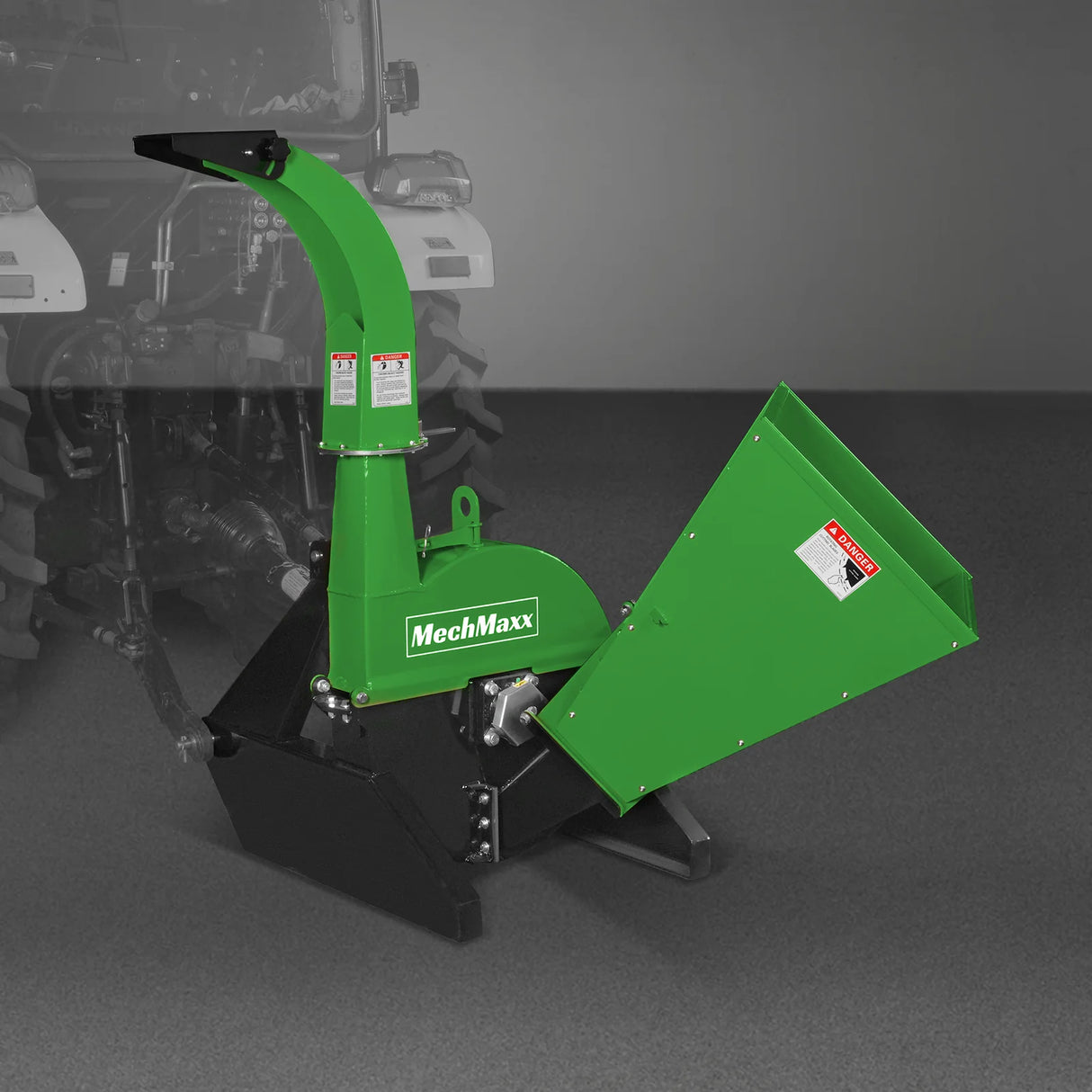 MechMaxx 3-Point PTO Stump Grinder & Wood Chipper Bundle – Green