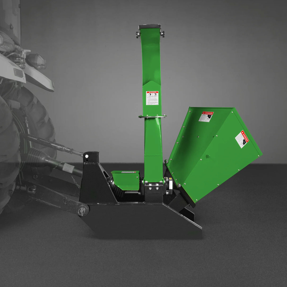 MechMaxx 3-Point PTO Stump Grinder & Wood Chipper Bundle – Green