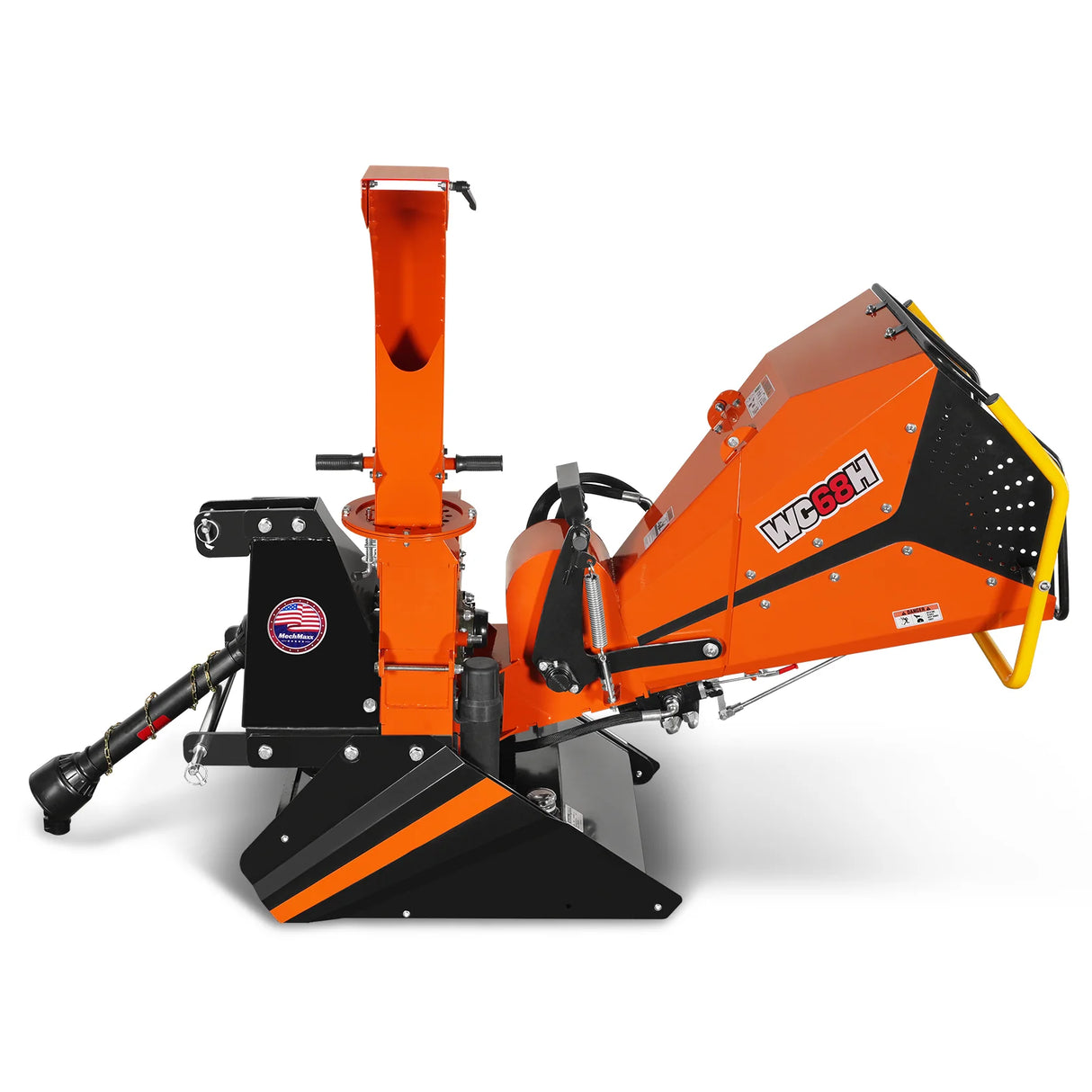 6" 3 Point Hydraulic Feeding PTO Wood Chipper for 20-50HP Tractor, WC68H