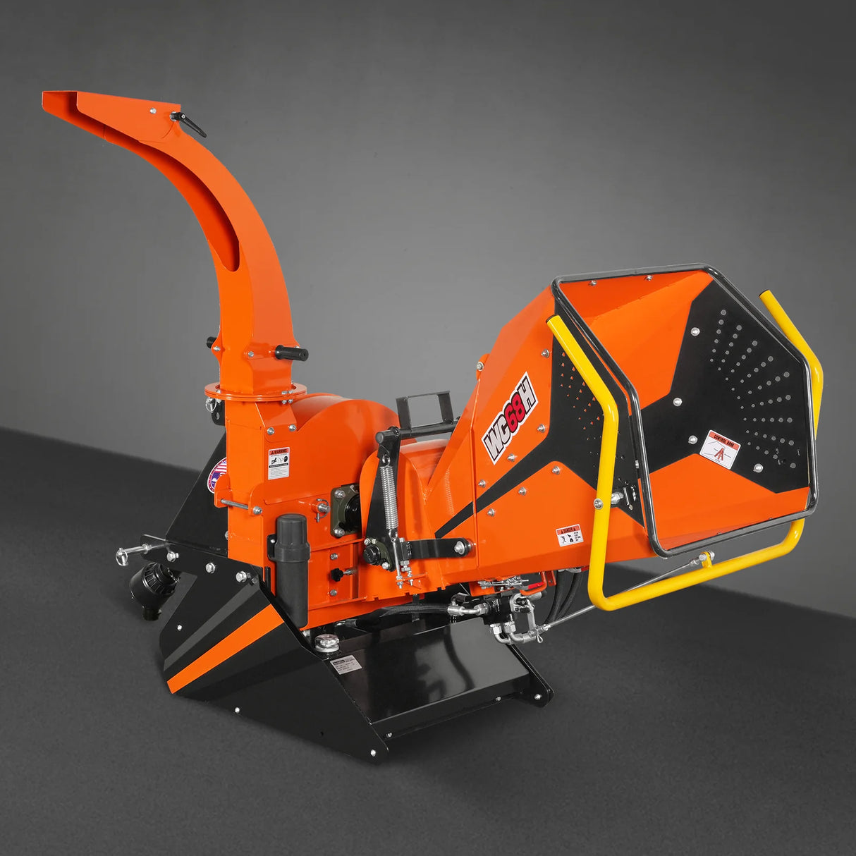 6" 3 Point Hydraulic Feeding PTO Wood Chipper for 20-50HP Tractor, WC68H