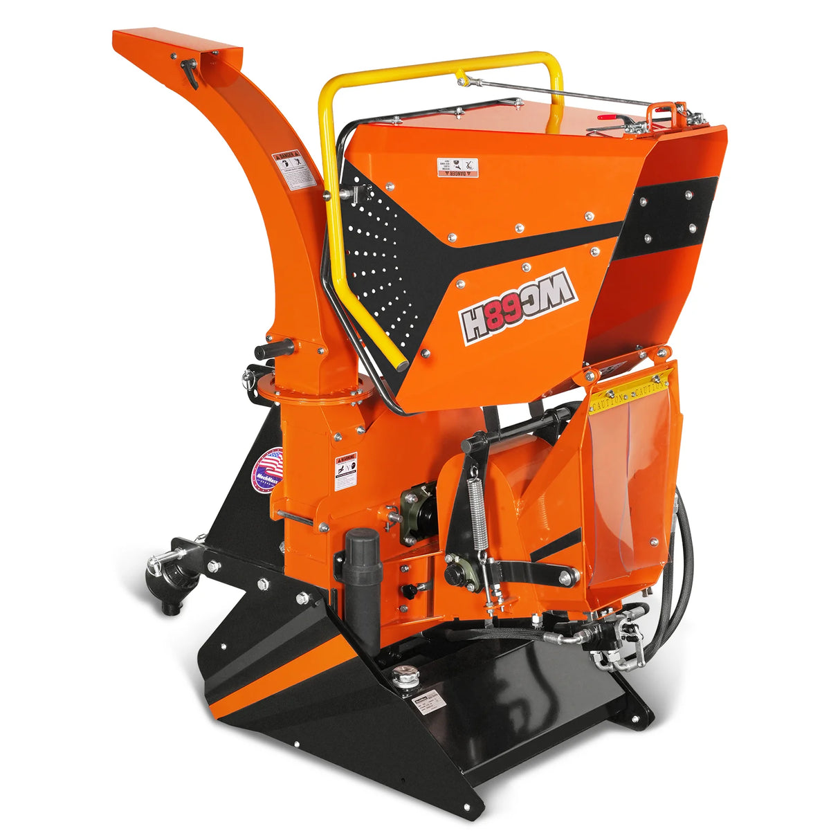 6" 3 Point Hydraulic Feeding PTO Wood Chipper for 20-50HP Tractor, WC68H