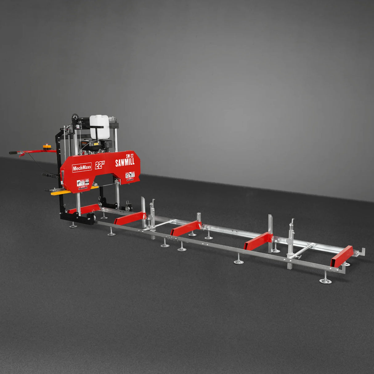MechMaxx 22" Portable Sawmill, 274cc 8.1HP Gasoline Engine, 18" Board Width, 13' Track Length, SM-22