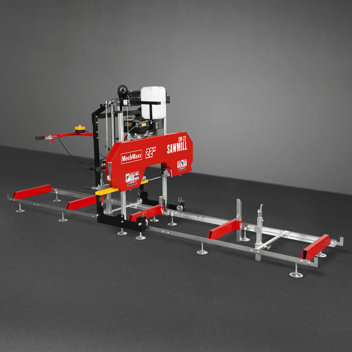 MechMaxx 22" Portable Sawmill, 274cc 8.1HP Gasoline Engine, 18" Board Width, 13' Track Length, SM-22