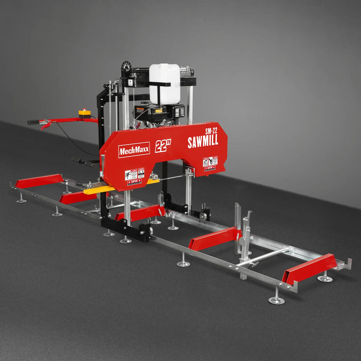 MechMaxx 22" Portable Sawmill, 274cc 8.1HP Gasoline Engine, 18" Board Width, 13' Track Length, SM-22