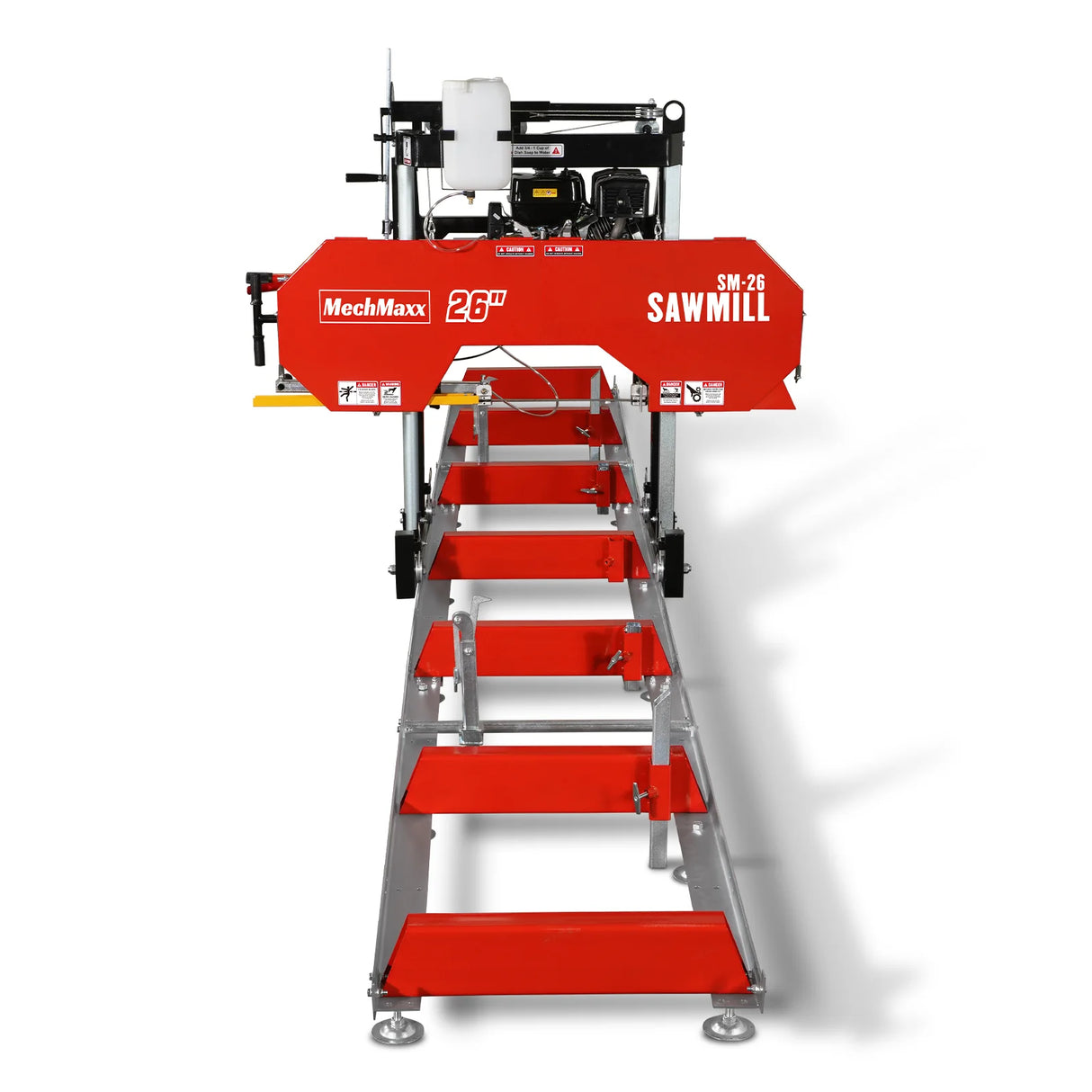 MechMaxx 26" Portable Sawmill (5x Blades Included), KOHLER CH440 429cc E-Start Gasoline Engine, 20" Board Width, 20' Track Length (13' Track Length + 6.4' Track Extension Included), SM-26